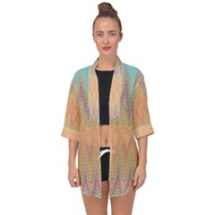 Boho Pastel Colors Open Front Chiffon Kimono by SpinnyChairDesigns