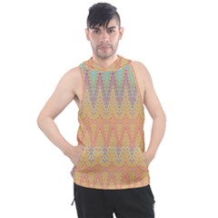 Boho Pastel Colors Men s Sleeveless Hoodie by SpinnyChairDesigns