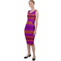 Boho Magenta and Gold Sleeveless Pencil Dress View2