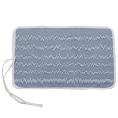 Boho Faded Blue Stripes Pen Storage Case (l)