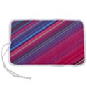 Boho Pink Blue Stripes Pen Storage Case (M) View1