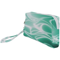 Biscay Green Glow Wristlet Pouch Bag (small) by SpinnyChairDesigns