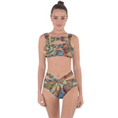 Boho Colorful Mosaic Bandaged Up Bikini Set  by SpinnyChairDesigns