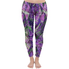 Boho Violet Mosaic Classic Winter Leggings by SpinnyChairDesigns