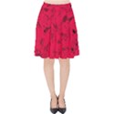 Scarlet Red Music Notes Velvet High Waist Skirt View1