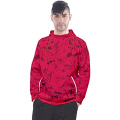 Scarlet Red Music Notes Men s Pullover Hoodie by SpinnyChairDesigns