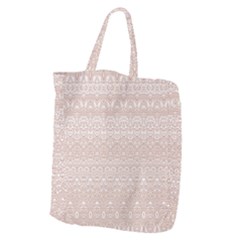 Boho Tan Lace Giant Grocery Tote by SpinnyChairDesigns