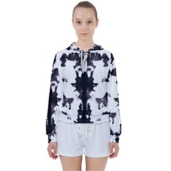 Rorschach Inkblot Pattern Women s Tie Up Sweat by SpinnyChairDesigns