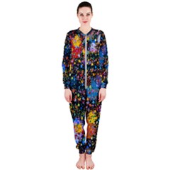 Abstract Paint Splatters Onepiece Jumpsuit (ladies)  by SpinnyChairDesigns