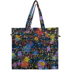 Abstract Paint Splatters Canvas Travel Bag by SpinnyChairDesigns