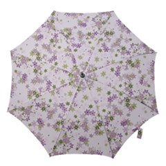 Purple Wildflower Print Hook Handle Umbrellas (medium) by SpinnyChairDesigns