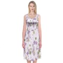 Purple Wildflower Print Midi Sleeveless Dress View1