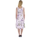 Purple Wildflower Print Midi Sleeveless Dress View2