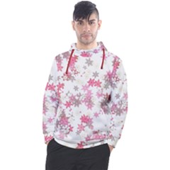 Pink Wildflower Print Men s Pullover Hoodie by SpinnyChairDesigns