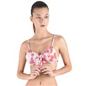 Vermilion and Coral Floral Print Tie Up Cut Bikini Top View1