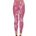 Blush Pink Floral Print Inside Out Leggings View2