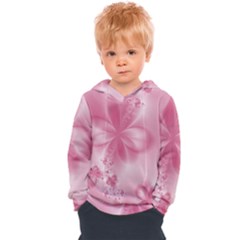 Blush Pink Floral Print Kids  Overhead Hoodie by SpinnyChairDesigns