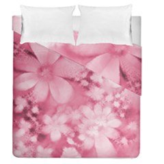 Blush Pink Watercolor Flowers Duvet Cover Double Side (queen Size) by SpinnyChairDesigns