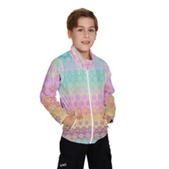 Boho Retro Pastel Floral Pattern Kids  Windbreaker by SpinnyChairDesigns