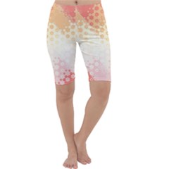 Abstract Floral Print Cropped Leggings  by SpinnyChairDesigns