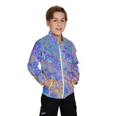 Boho Retro Wildflower Print Kids  Windbreaker by SpinnyChairDesigns