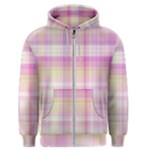 Pink Madras Plaid Men s Zipper Hoodie