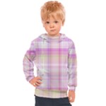 Pink Madras Plaid Kids  Hooded Pullover