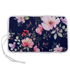 Printed Floral Pattern Pen Storage Case (l) by designsbymallika