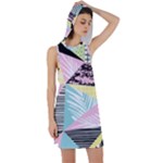 Mosaic Print Racer Back Hoodie Dress