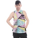 Mosaic Print Men s Sleeveless Hoodie