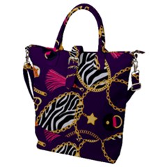 Chain Pattern  Buckle Top Tote Bag by designsbymallika