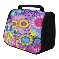 Double Sunflower Abstract Full Print Travel Pouch (small)