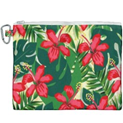 Floral Pink Flowers Canvas Cosmetic Bag (xxxl) by Mariart