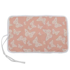 Peaches And Cream Butterfly Print Pen Storage Case (m) by SpinnyChairDesigns