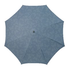 Faded Blue Butterfly Print Golf Umbrellas by SpinnyChairDesigns