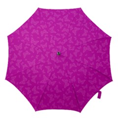 Fuchsia Butterfly Print  Hook Handle Umbrellas (medium) by SpinnyChairDesigns