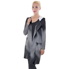 Abstract Black Grey Hooded Pocket Cardigan by SpinnyChairDesigns