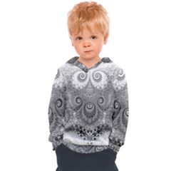 Black And White Spirals Kids  Overhead Hoodie by SpinnyChairDesigns