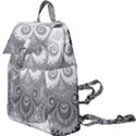 Black and White Spirals Buckle Everyday Backpack View1