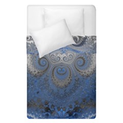 Blue Swirls And Spirals Duvet Cover Double Side (single Size) by SpinnyChairDesigns