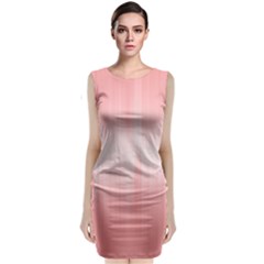 Fresh Pink Ombre Sleeveless Velvet Midi Dress by SpinnyChairDesigns