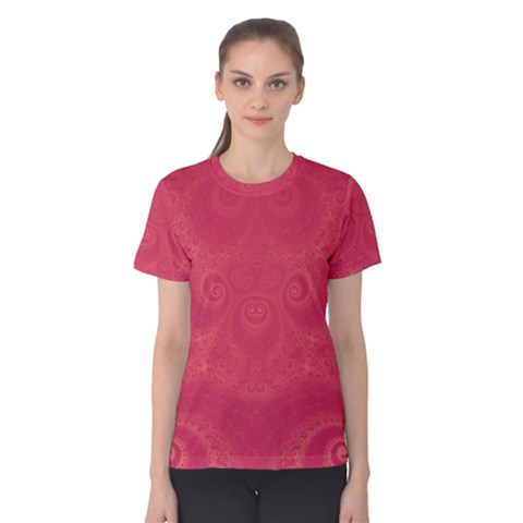 Blush Pink Octopus Swirls Women s Cotton Tee by SpinnyChairDesigns