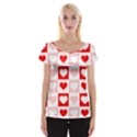 Hearts  Cap Sleeve Top View1