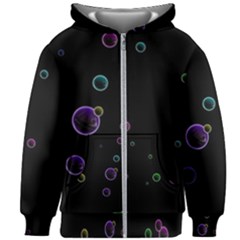 Bubble In Dark Kids  Zipper Hoodie Without Drawstring by Sabelacarlos