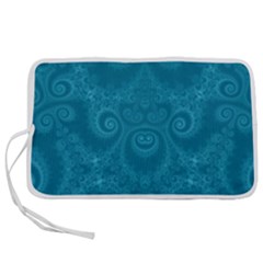 Cerulean Blue Spirals Pen Storage Case (m) by SpinnyChairDesigns