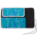 Aqua Blue Floral Print Pen Storage Case (L) View2