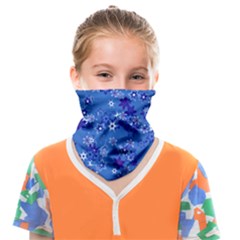 Cornflower Blue Floral Print Face Covering Bandana (kids)