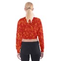 Orange Red Floral Print Cropped Sweatshirt View2