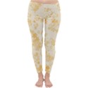 Yellow Flowers Floral Print Classic Winter Leggings View1