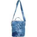 Steel Blue Flowers Crossbody Day Bag View3